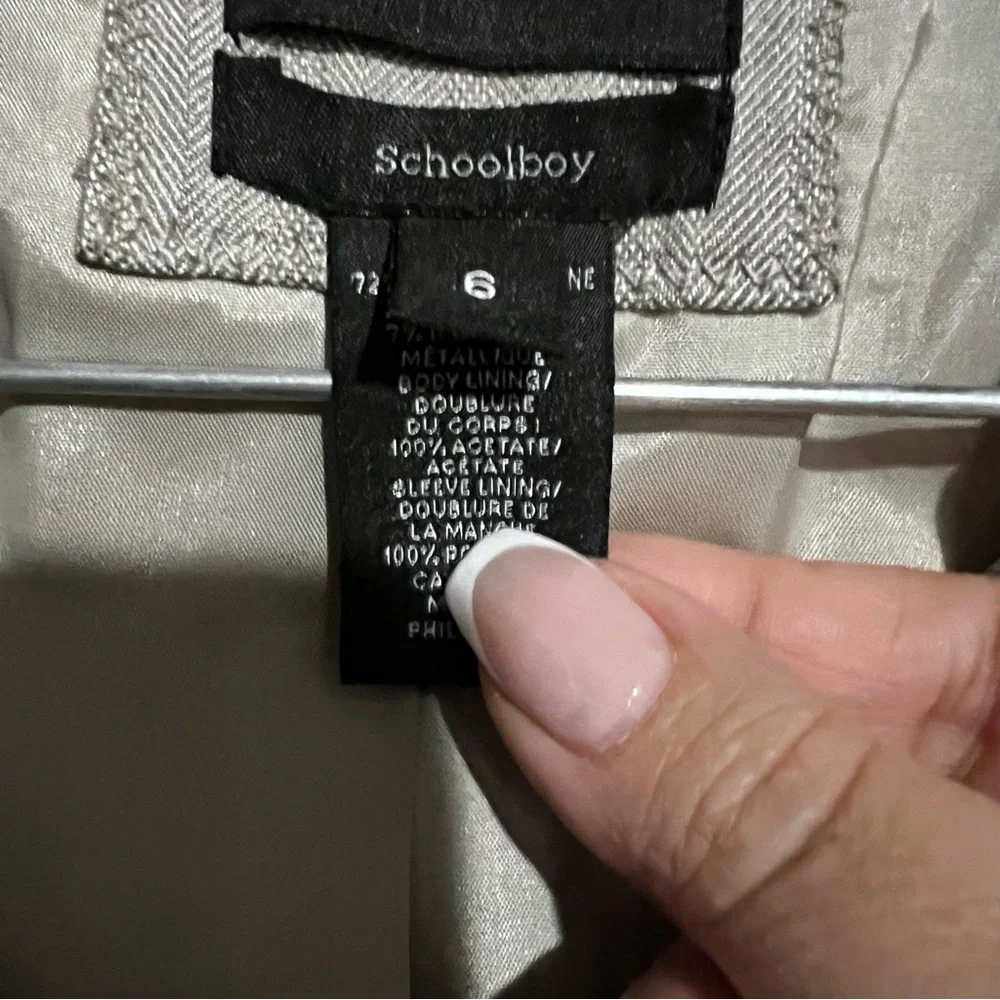 J. Crew‎ Gray Schoolboy Herringbone Blazer - Picture 7 of 11